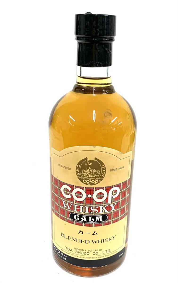 【兵庫県にお住まいの方限定】国産 お酒 古酒 未開栓 co-op コープウイスキー カーム 39% 720ml 現状品 カg_画像1