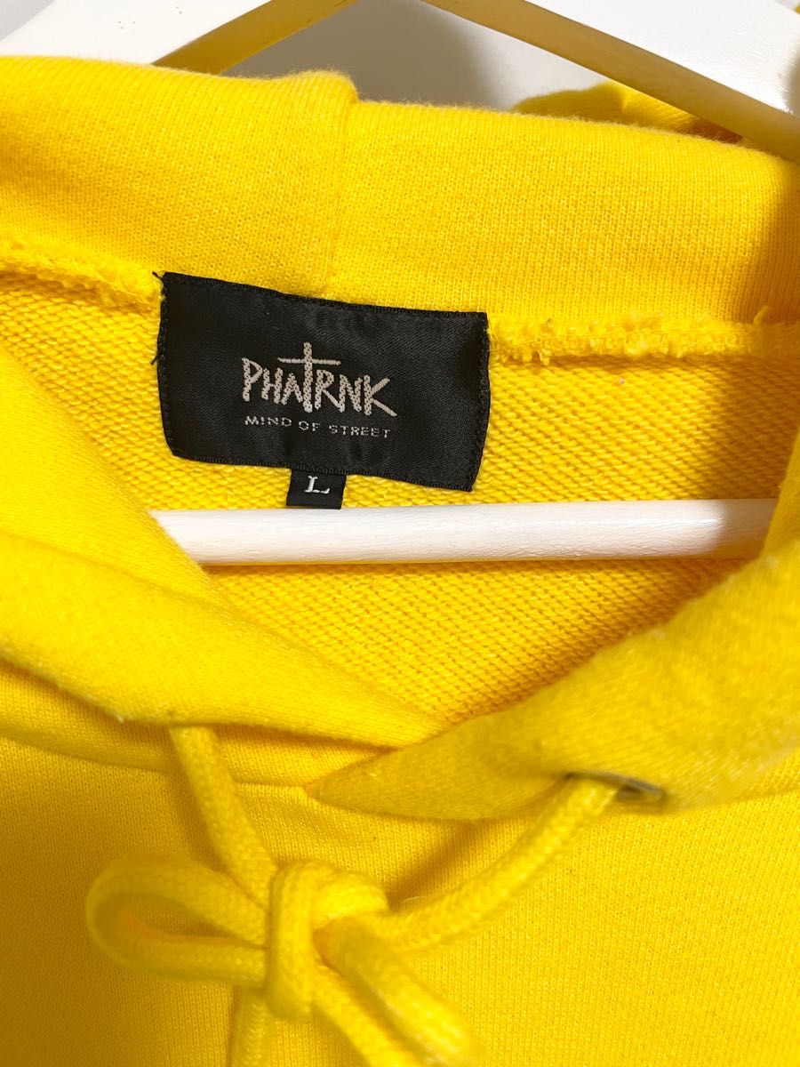 phatrnk ファットランク パーカー イエロー L 完売品 定番ロゴ phatrnk ファットランク パーカー イエロー L 完売品 定番ロゴ