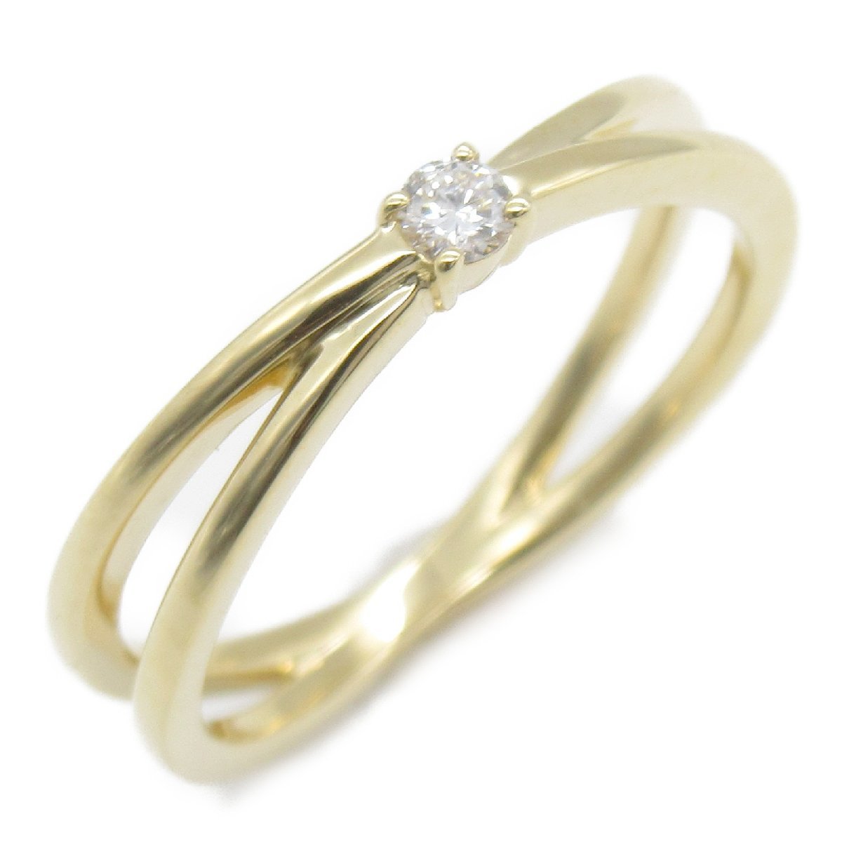 STAR JEWELRY スタージュエリー リング・指輪 1Pダイヤ リング クリア系 K18（イエローゴールド） ダイヤモンド 中古 レディース