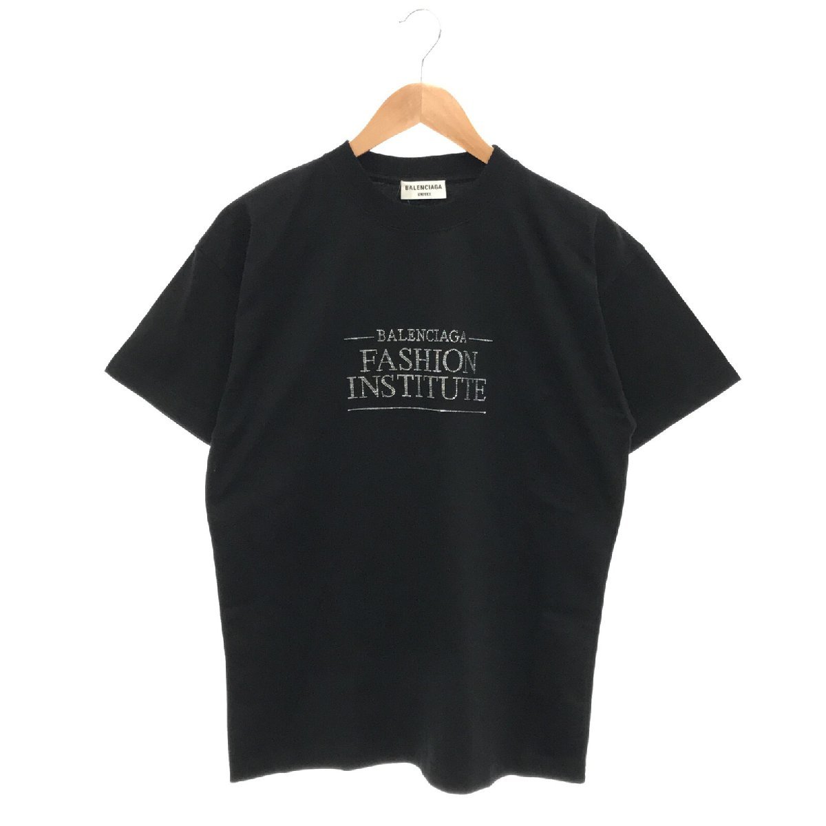 BALENCIAGA バレンシアガ 半袖Tシャツ Tシャツ ブラック系 コットン 中古 ユニセックス