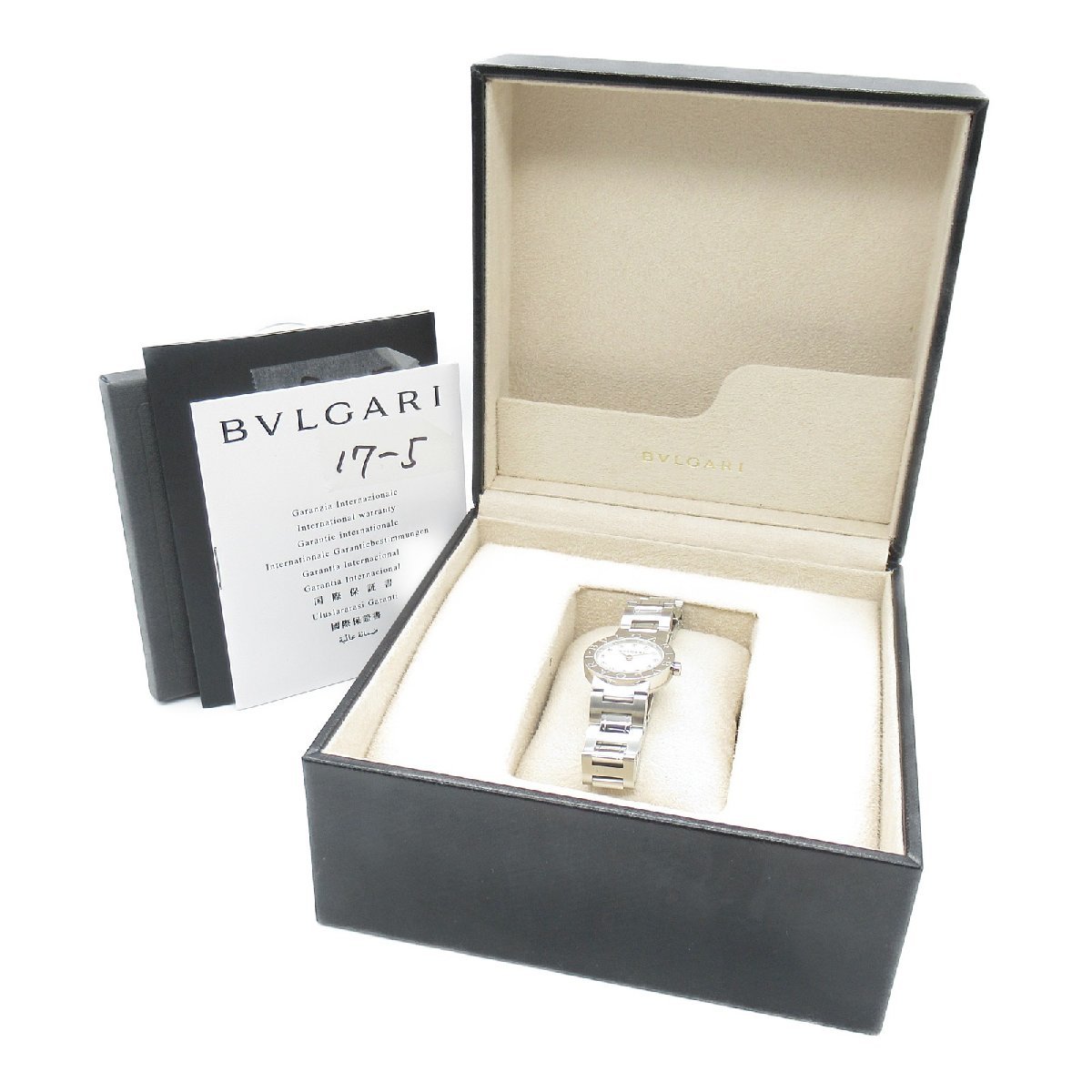 BVLGARI ブルガリ 腕時計 ブルガリ ブルガリ 10Pダイヤ 腕時計 ウォッチ ホワイト系 ステンレススチール ダイヤモンド 中古 レディース_画像9