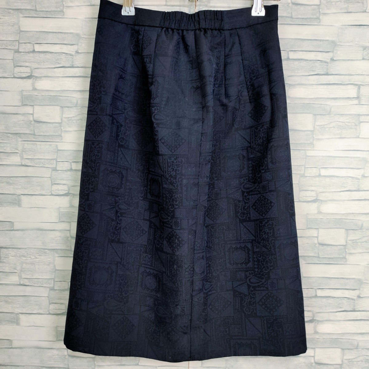 [ beautiful goods ]TOKYO SOIR Tokyo sowa-ru* shadow design knee height skirt 13 number dark navy made in Japan pcs shape Japan NAVY shadow