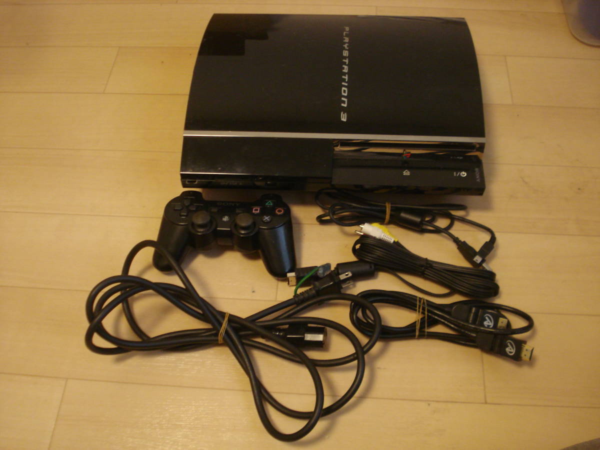 S★SONY PS3 本体 CECHA00 60GB HDMIケーブル付 付属品有 通電可 動作未確認 ★送料安！_画像1