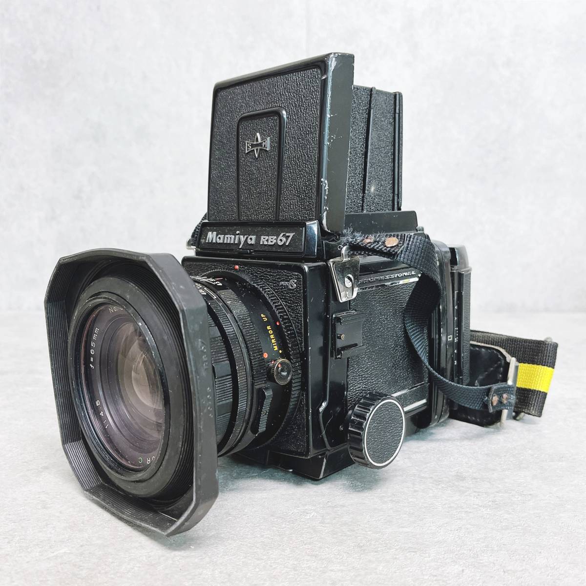 マミヤ RB67 PROFESSIONAL S フィルム中判カメラ ラバーレンズフード フィルター 純正ストラップ付き（MAMIYA-SEIKO C 65㎜ 1：4.5）_画像2