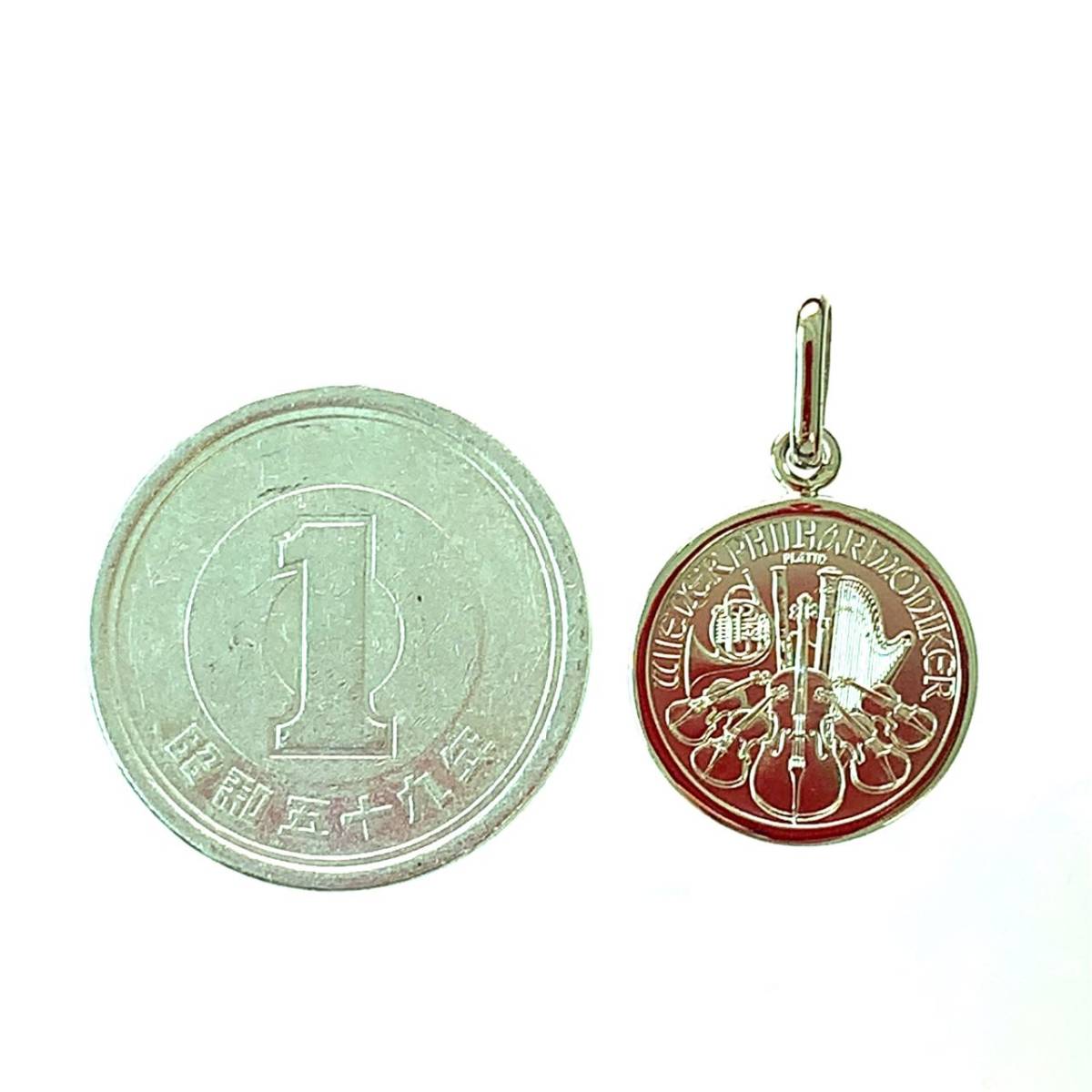  beautiful goods we n platinum . Austria structure . department issue 2020 year 1/25 ounce 1.71g PT 850/ 999 coin pendant 