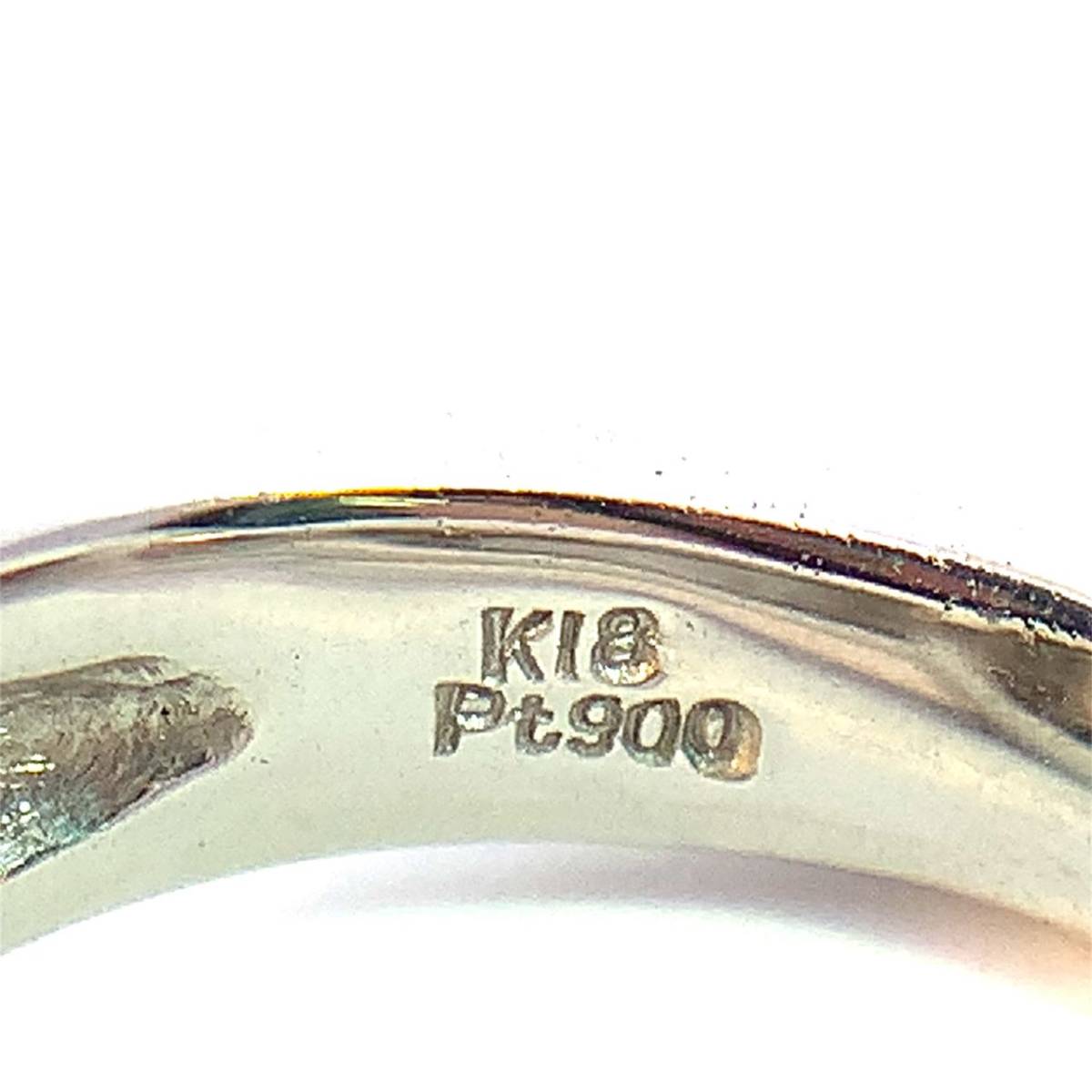 4.31ct スリランカ イエローサファイア ダイヤモンド オニキス デザイン リング イエローゴールド K18 プラチナ PT900 12号 GIA鑑別書 _画像8