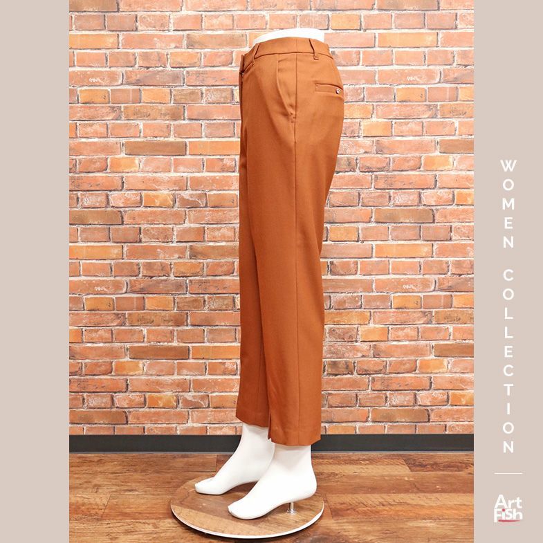 1円/秋冬/STUDIO PICONE/36(S)サイズ/スリット テーパード アンクルパンツ スタジオピッコーネ 新品/茶色/ブラウン/hz648/_画像2