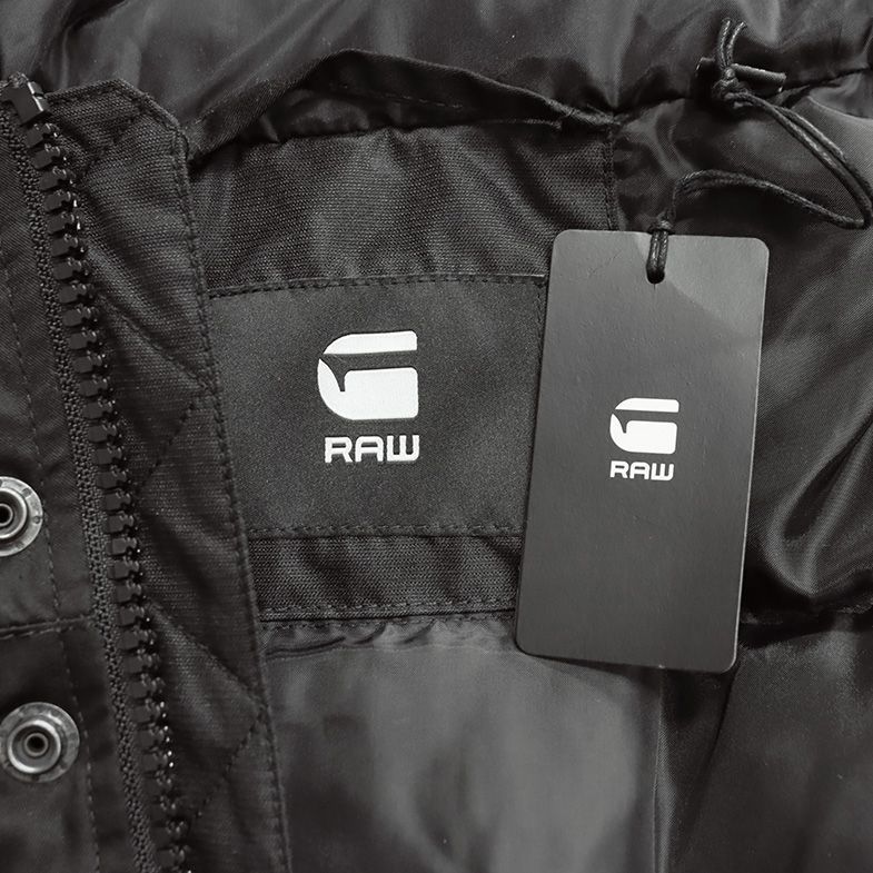 1円/秋冬/G-STAR RAW/Sサイズ/ダウン コート MFD HDD PARKA D1360-A516 撥水 軽量 防寒 あたたか◎ ミリタリー 新品/黒/ブラック/ft469/_画像8