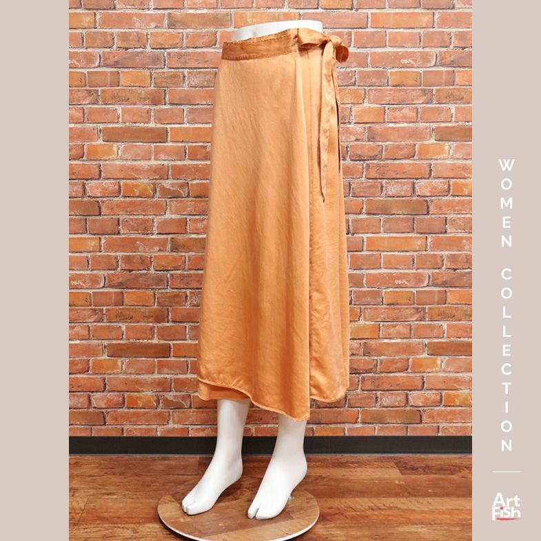 1円/秋冬/forte_forte/1(M)サイズ/シルク リボン ラップ スカート