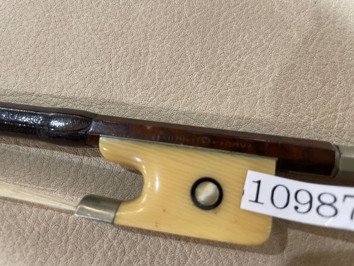  violin bow [ musical instruments shop exhibition ] Suzuki made [M.SUZUKI NAGOYA] 4/4 size wool change ending! rare! auction limitation special price ..!!