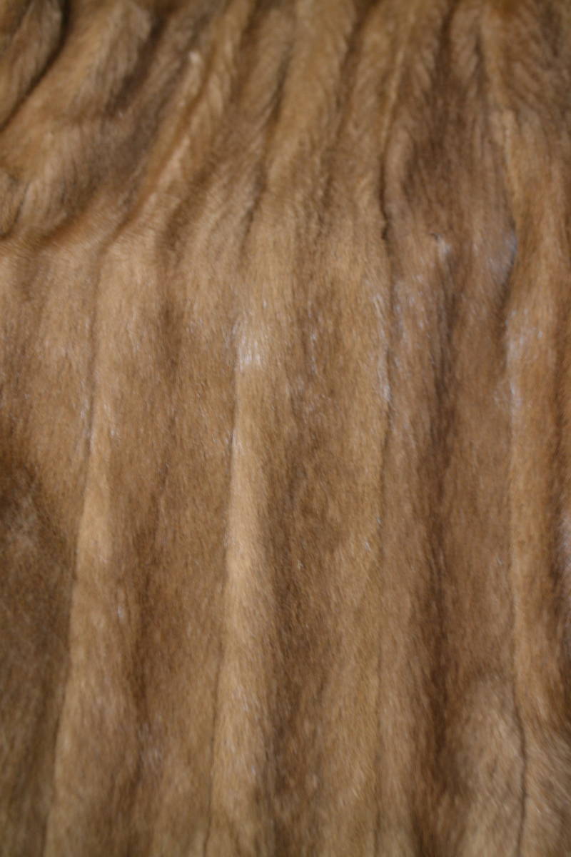 T11）シェヴァレーヌ　毛皮　CHEVAREINE　ブラウン　HONG KONG製　フリーサイズ　ミンクと思われます_画像8