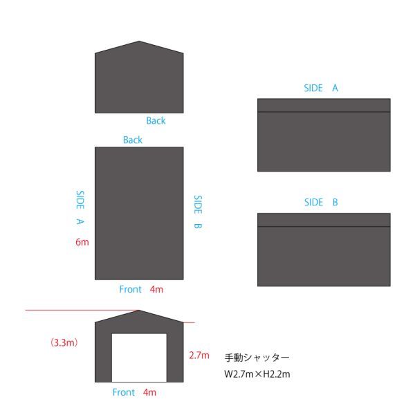 最寄りの輸入港から直接配送　4m×6m×2.7mモデル　アメリカンガレージ　245BASE　 カタログご覧ください 　DIY　ガレージ　_画像3