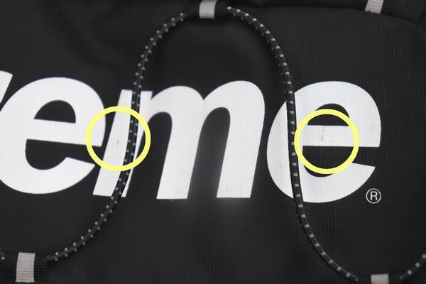 ●綺麗●Supreme/シュプリーム●17SS●CORDURA/コーデュラ●バックパック/リュック●ナイロン●ブラック/黒×ホワイト/白●_画像6