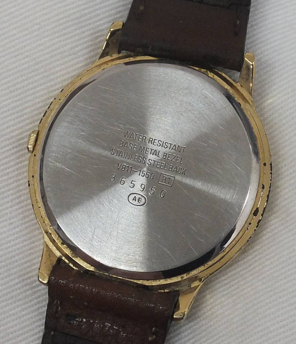 【中古動作品】★SEIKO ALBA セイコー アルバ 3針クオーツ 腕時計 V811-1550　白文字盤_画像2