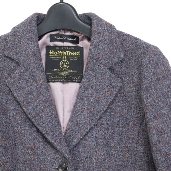 URBAN RESEARCH Urban Research × Harris tweed 100 anniversary! autumn winter wool tweed jacket Sz.36 lady's K3T01116_B#N
