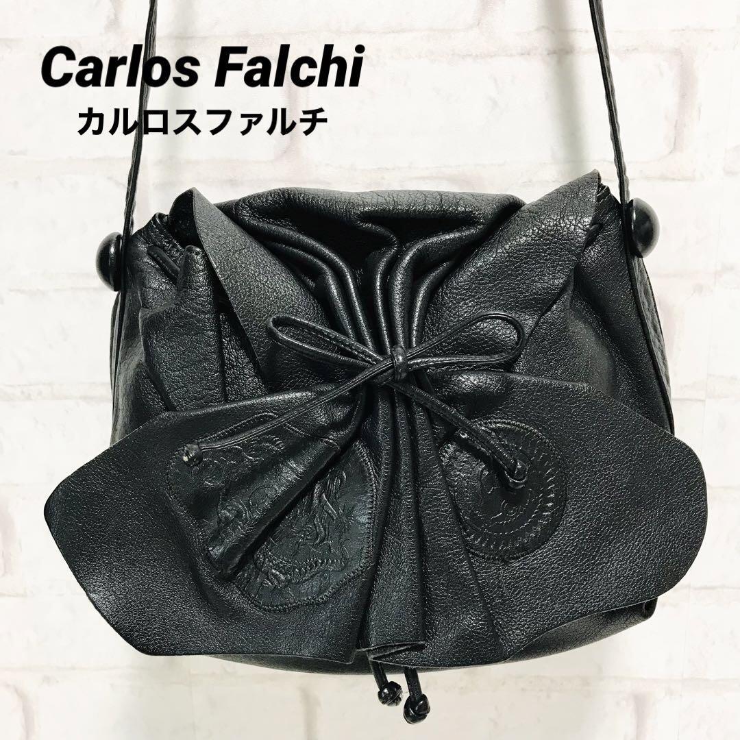 126 希少品 Carlos Falchi カルロスファルチ ショルダーバッグ 本革