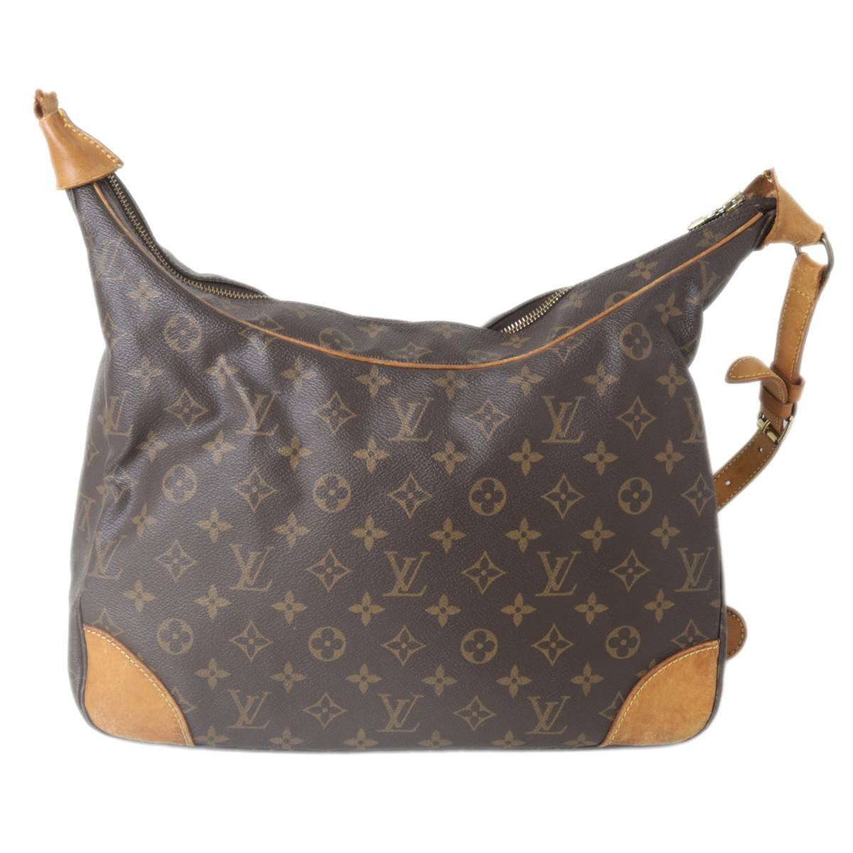 【ジャンク・ショルダー切れ/ベタ】 LOUIS VUITTON ルイヴィトン ブローニュ35 GM ショルダーバッグ モノグラム ブラウン M51260 Dランク_画像2