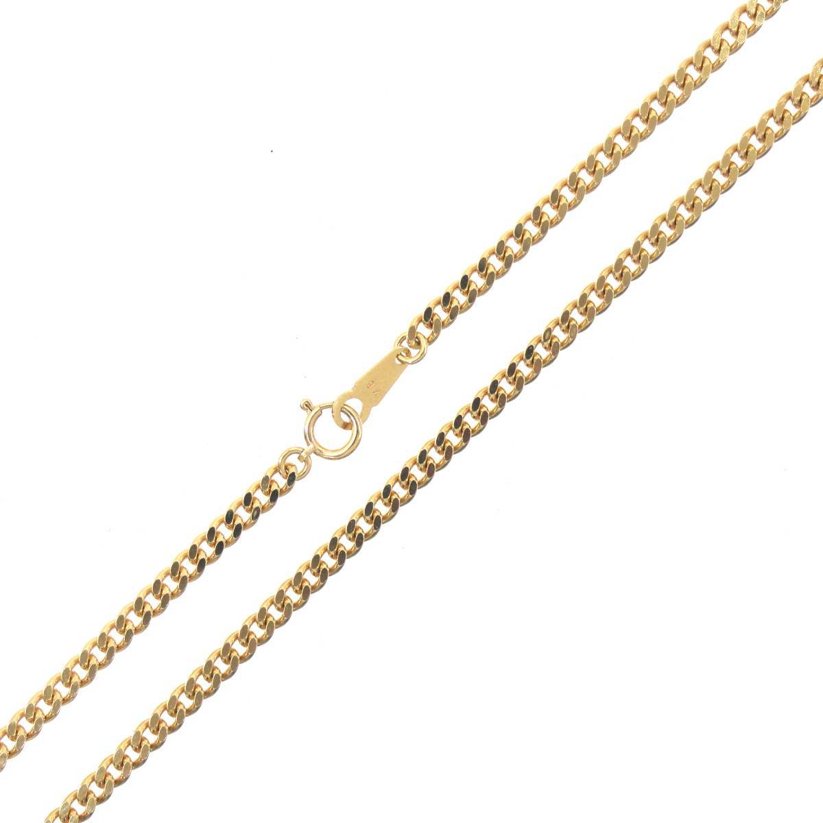 『5年保証』 20.1g 造幣局検定刻印有 喜平二面ネックレス K18 50cm Aランク 美品 HO イエローゴールド