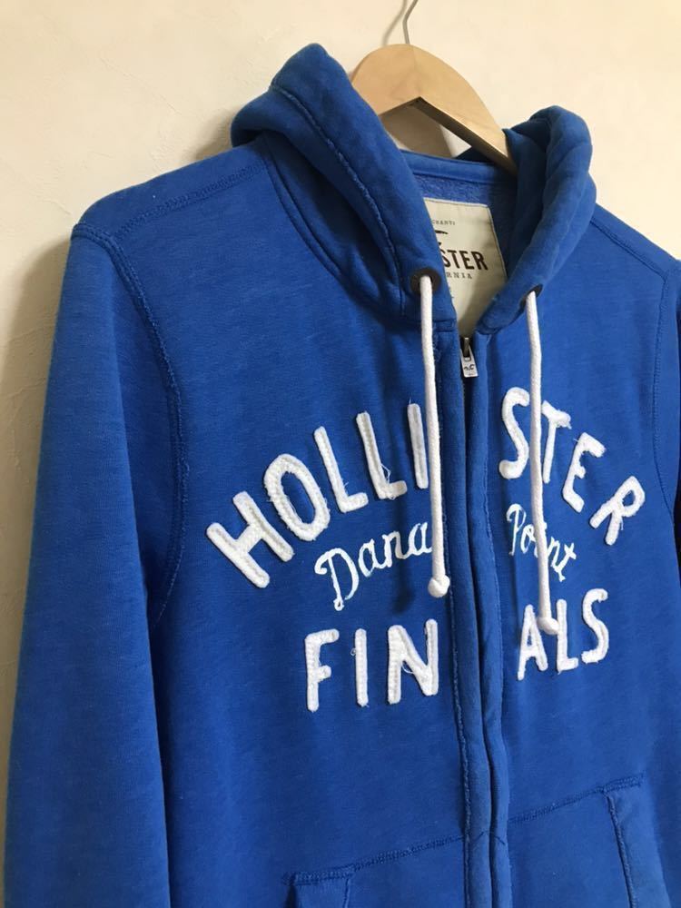 HOLLISTER ホリスター スウェット ジップパーカ フーディ トップス サイズM 180/100Y 長袖 ブルー_画像6