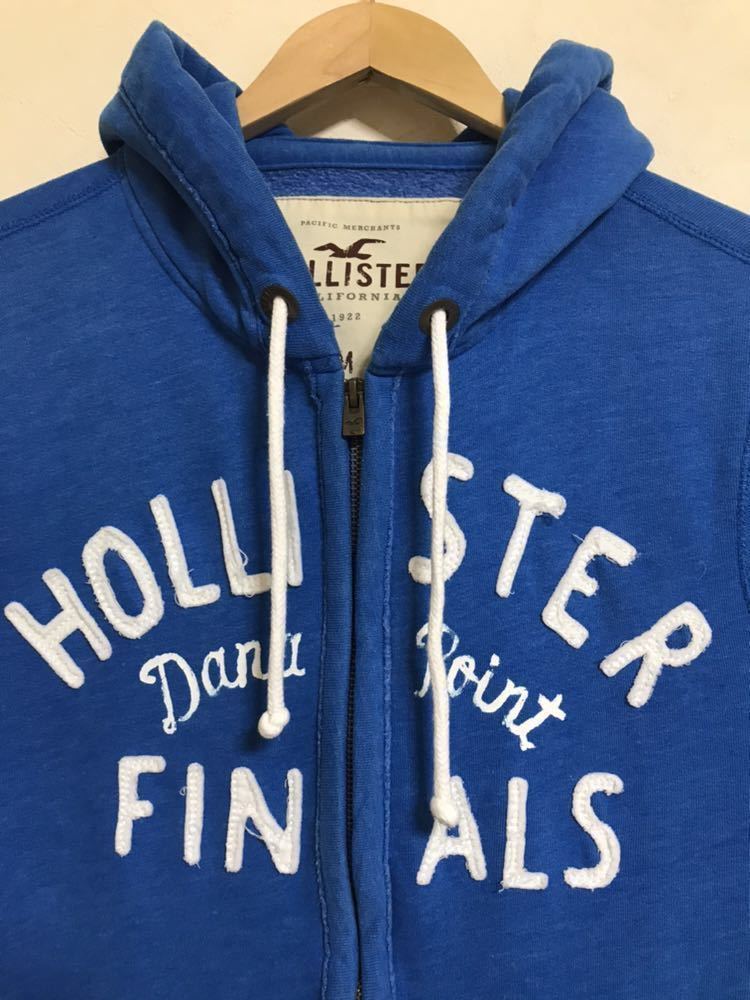 HOLLISTER ホリスター スウェット ジップパーカ フーディ トップス サイズM 180/100Y 長袖 ブルー_画像3