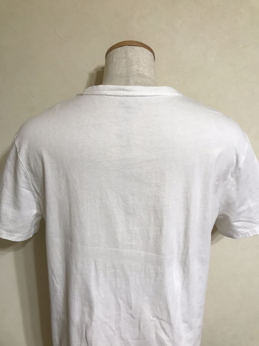 Polo Ralph Lauren ポロ ラルフローレン ビッグロゴ クルーネック Tシャツ ホワイト トップス サイズM 半袖 白 175/96A_画像4