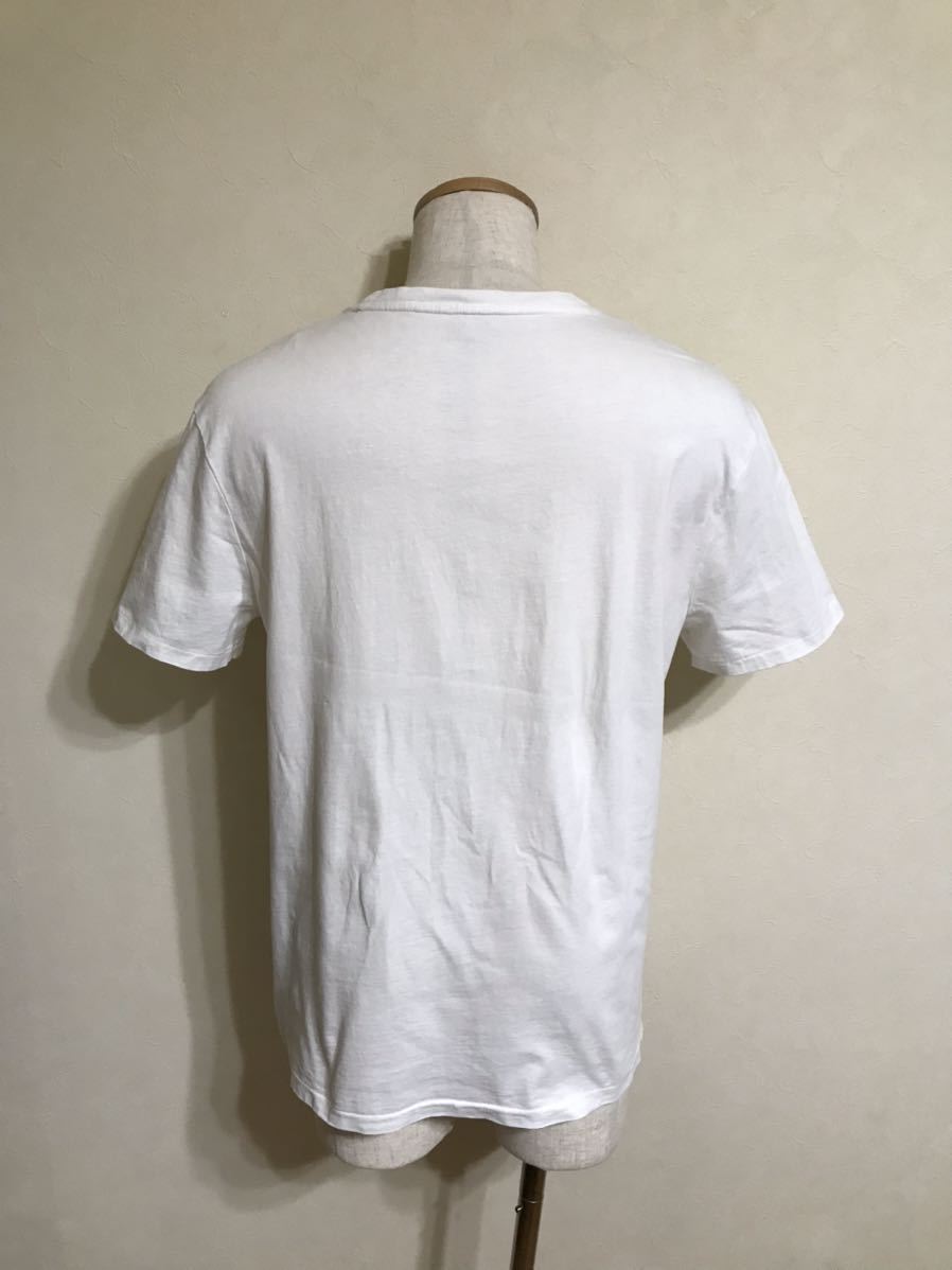 Polo Ralph Lauren ポロ ラルフローレン ビッグロゴ クルーネック Tシャツ ホワイト トップス サイズM 半袖 白 175/96A_画像2