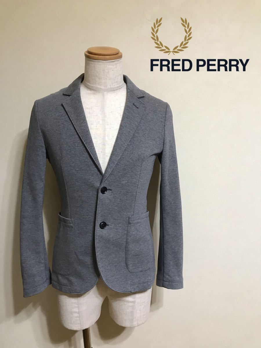 FRED PERRY フレッドペリー ボンディングブレザー トップス ジャケット サイズS 長袖 グレー ヒットユニオン F2328