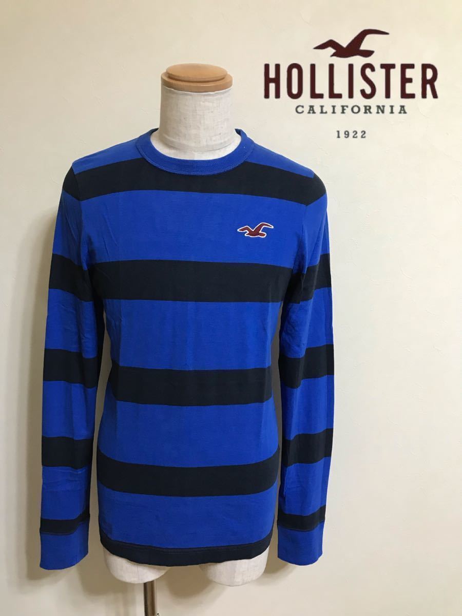 [Красота] Hollister Icon Border Cut Soron T -Fyrt Размер с длинным рукавом L Синий темно -синий 324220122