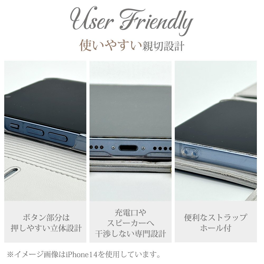 (新品) Mi 10 Lite 5G XIG01 Xiaomi スマホケース(ブルーグレー)斜めがけ スマホショルダー 手帳型 ストラップ付き くすみカラー_画像6