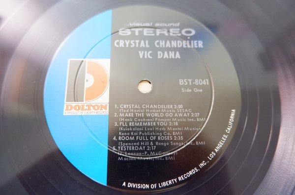 H2-116＜LP/US盤/美品＞Vic Dana / Crystal Chandelier_画像4