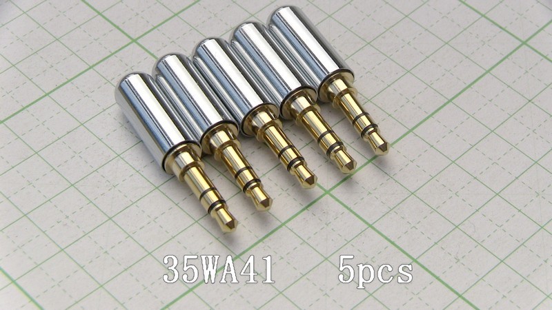 管理番号＝3D277　　自作用　φ3.5mmステレオミニプラグ　　35WA41　　5個セット_画像3