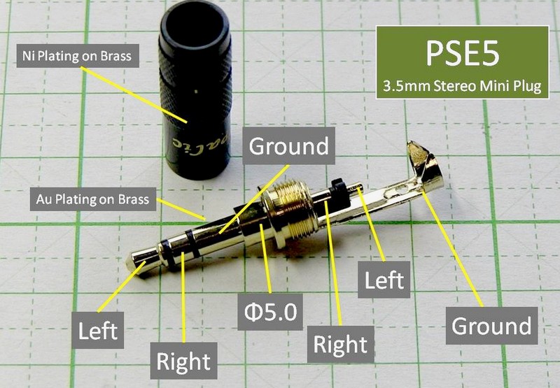 管理番号＝4B096　　自作用　φ3.5mm　ステレオミニプラグ　　PSE5　　1個_画像2