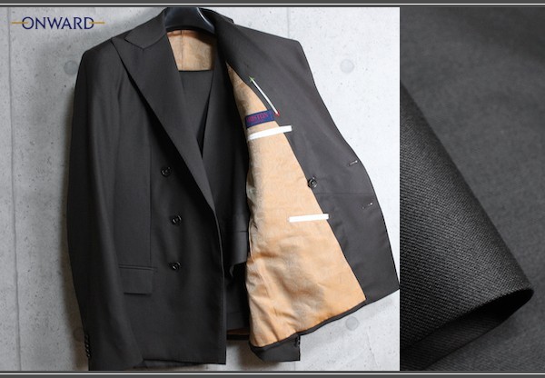  new goods Ise city . men's Migliore autumn winter made in Japan na poly-. distinguished family ARISTON/ Aristo n three-piece double-breasted suit Y7-A7/ a little thin XL/D6-46/ tea /18.4 ten thousand 
