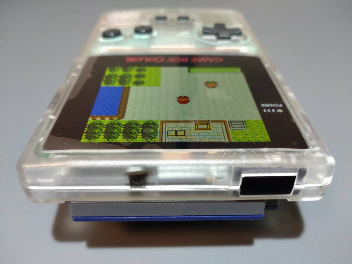 ゲームボーイカラー クリア ips液晶 ガラススクリーンプロテクター付属 バックライト GBC IPS LCD #280_画像4