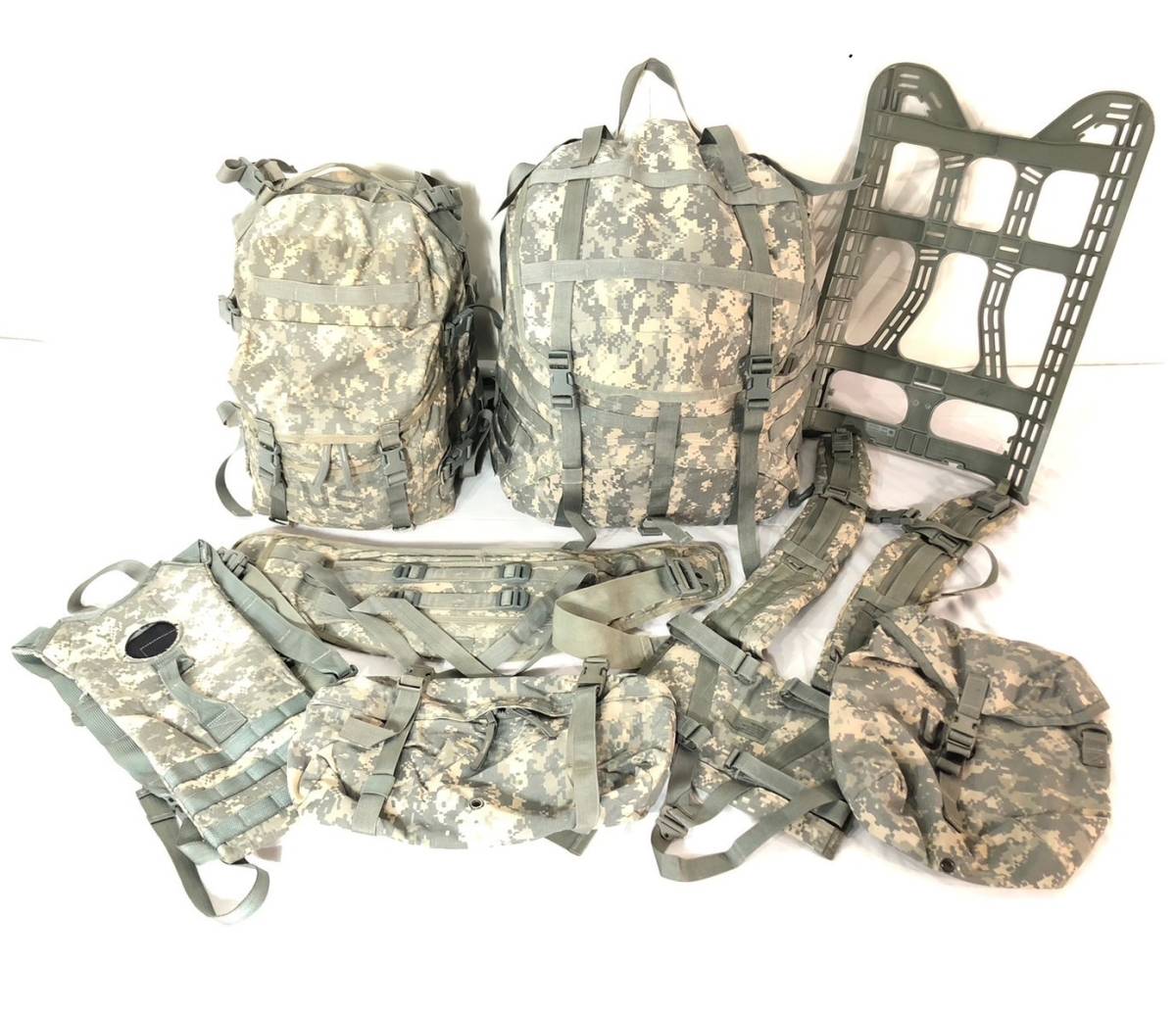 【米軍放出品】☆MOLLE2 ミリタリー8点セット リュックサック アサルトパック ショルダーハーネス ウエストベルト US-ARMY(140)BK9QK-N#23_画像3