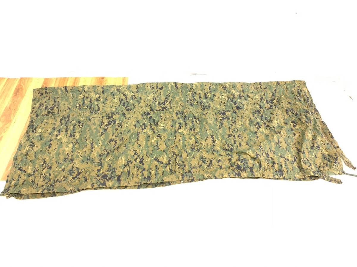 【米軍放出品】☆タープ テントシート 225cm×200cm 迷彩 ウッドランド ミリタリー キャンプ アウトドア MARPAT 防雨シート(60)RK29NK#23_画像3