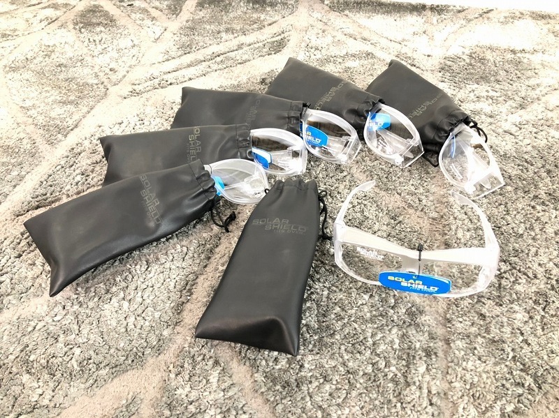[ the US armed forces discharge goods ]* unused goods UV cut glasses UV resistance glasses 6 piece clear protection glasses goggle case attaching (60)*CK8Z