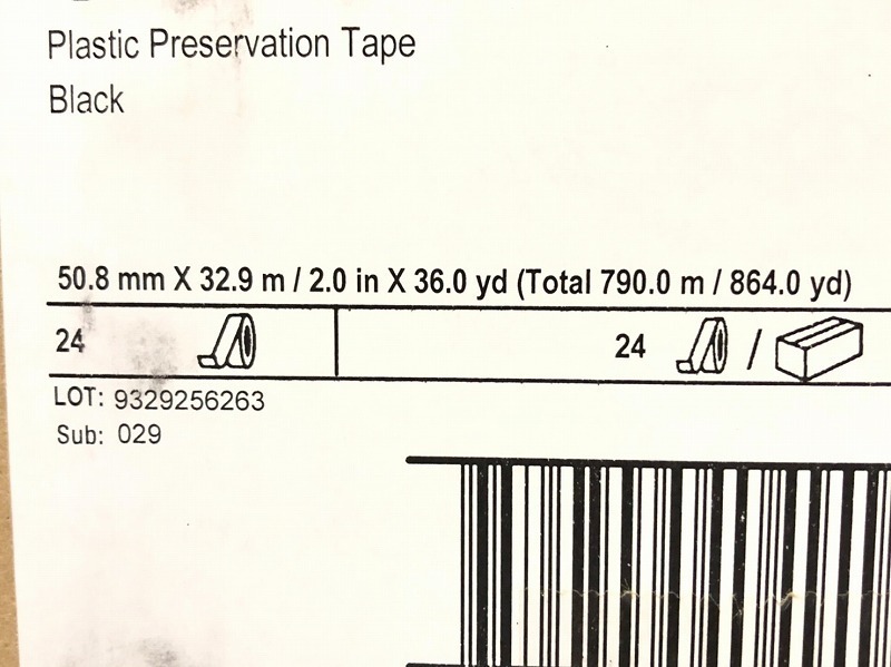 【米軍放出品】☆未使用品 3M シーリングテープ シールテープ 幅50.8mm×長さ32.9m×24巻 ブラック (120)☆CK10U_画像6