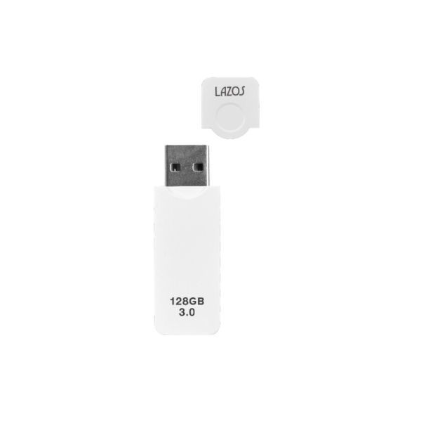 1年保証 USBメモリ usbフラッシュメモリ usb3.0 128gb 高速 容量 おすすめ 小型 メモリースティック Lazos製 WH 送料無料_画像2