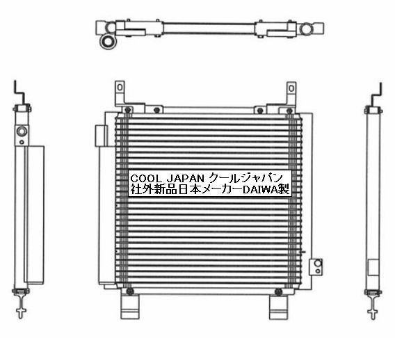 スズキ アルトラパン クーラーコンデンサー HE21S 社外新品 ダイワ DAIWA製複数有 要問い合わせ エアコン_画像2