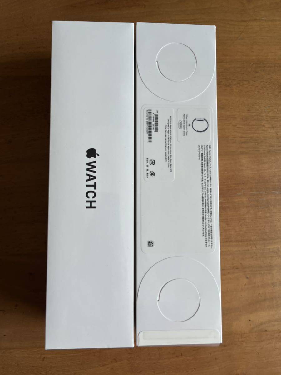 アップルウォッチ　Apple Watch SE 40mm MKNY3J/A A2351 シルバー アビスブルースポーツバンド _画像2