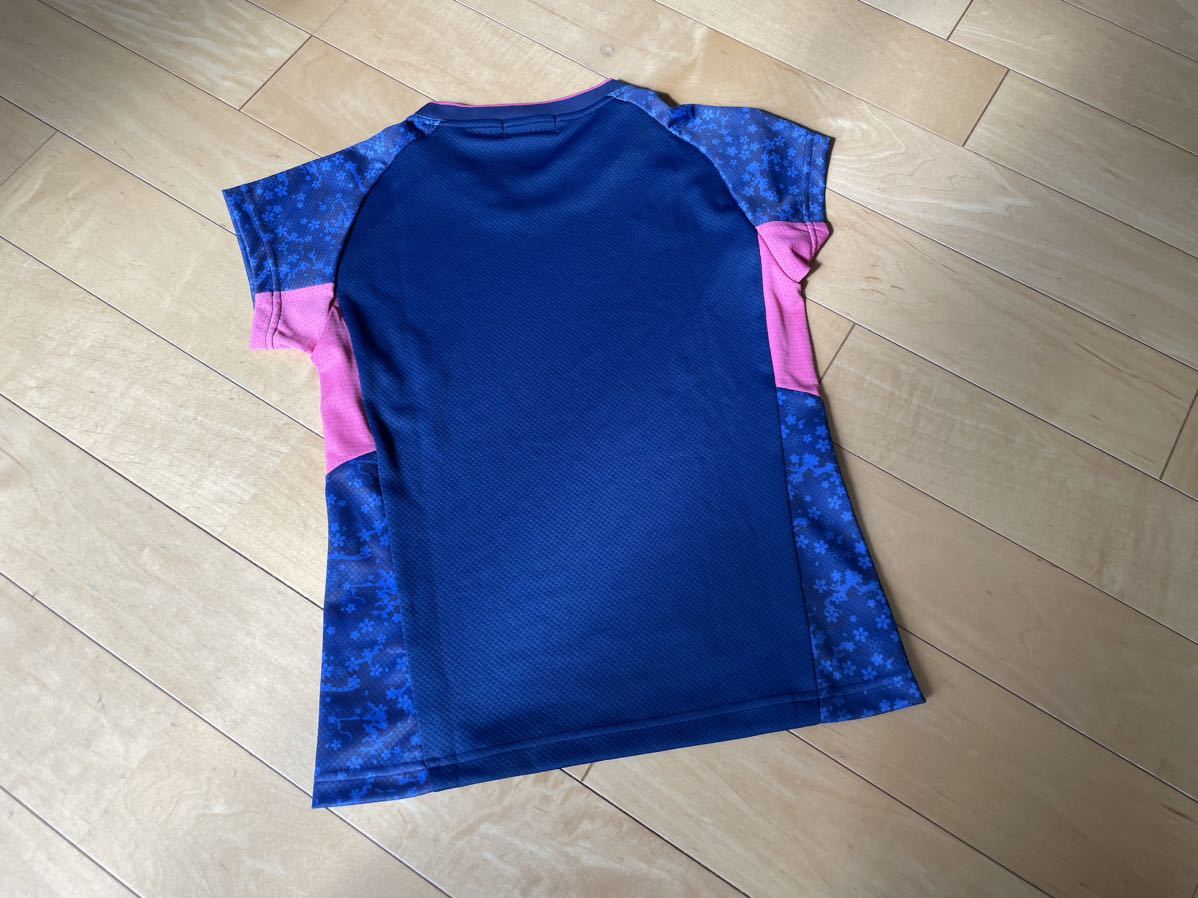 YONEX半袖Tシャツ レディースMサイズ中古ヨネックスソフトテニスバドミントンゲームシャツ_画像3