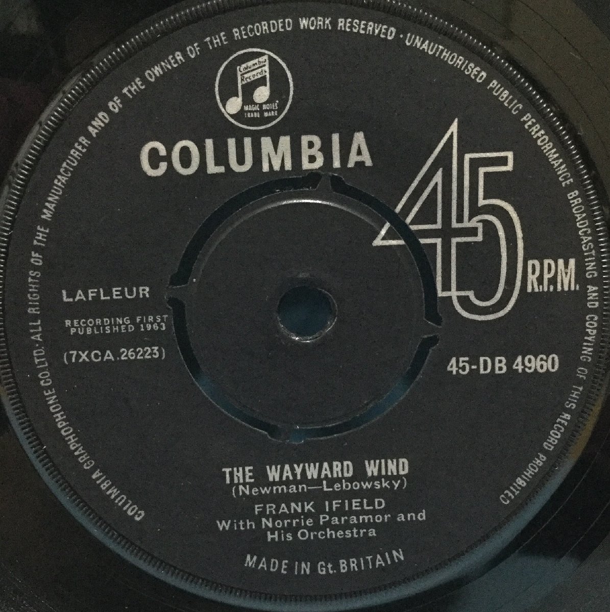 EP 洋楽 Frank Ifield / The Wayward Wind 英盤_画像2