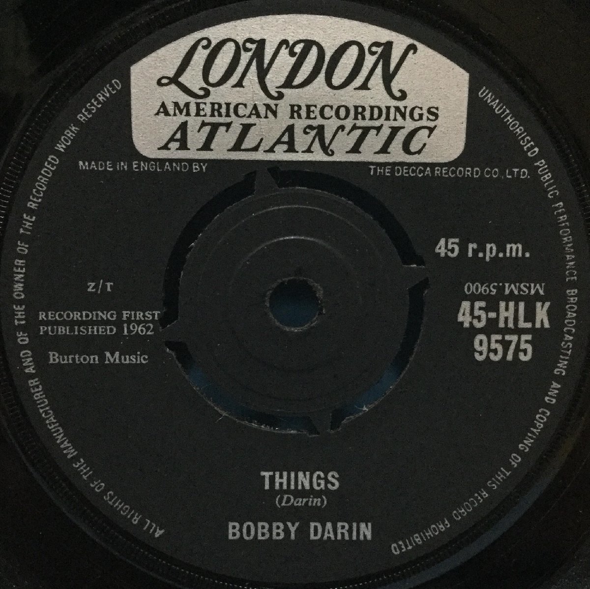 EP 洋楽 Bobby Darin / Things 英盤 b_画像3