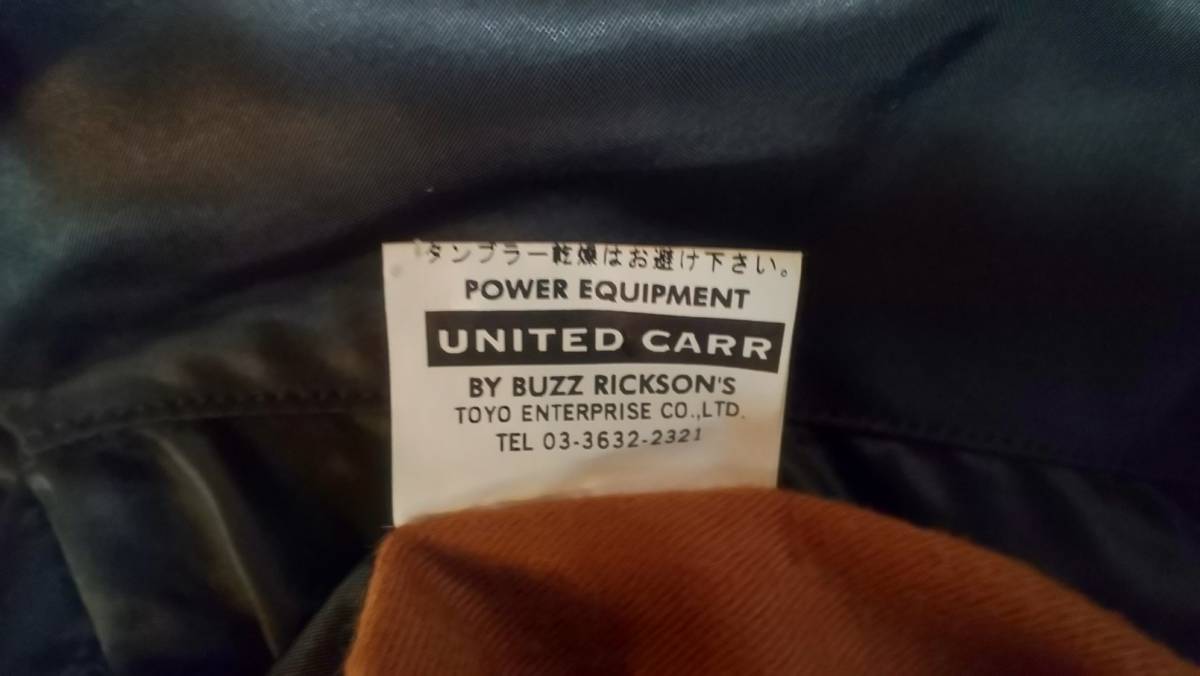 BUZZ RICKSONS バズリクソンズ UNITED CARR N3-B ブラック M 中古/古着_画像4