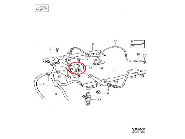 ポルシェ 911 3.2 カレラ 928S 4.7 ボルボ 760 780 2.8 汎用 フューエル/燃料プレッシャー/燃圧レギュレーター 1個 1271135 92811019801_画像5