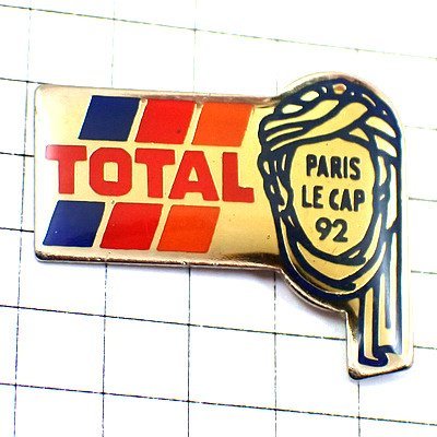 ピンバッジ・パリルカップ車ラリーレースアフリカ1992年トタル石油 TOTAL PARIS-LECAP◆フランス限定ピンズ_画像1