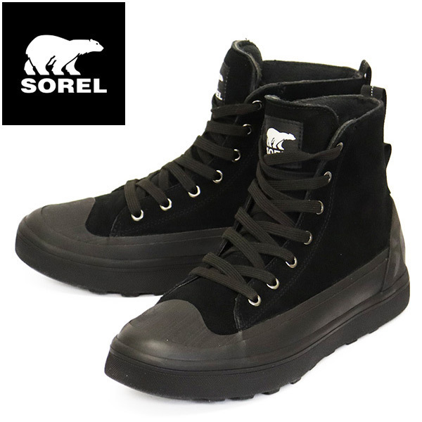 SOREL (ソレル) NM4986 シャイアン メトロ ツー スニーク ウォータープルーフ メンズ ブーツスニーカー 010 BLACK SEA SALT SRL116 US7.5-_SOREL(ソレル)正規取扱店THREEWOOD