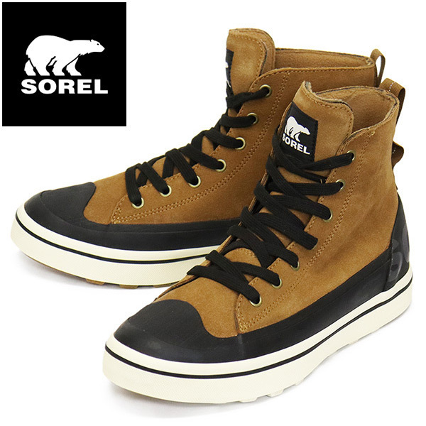 SOREL (ソレル) NM4986 シャイアン メトロ ツー スニーク ウォータープルーフ メンズ ブーツスニーカー 242 VELVET TAN BLACK SRL117 US7.5_SOREL(ソレル)正規取扱店THREEWOOD