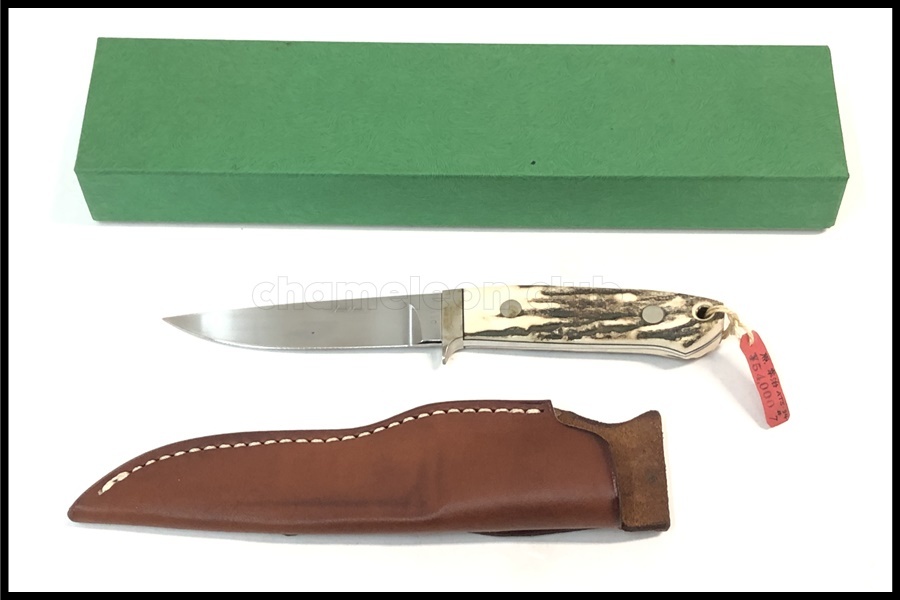 レビュー高評価商品 Bibian 比比昂- 001スタッグカスタムナイフ 東京)原幸治/K.HARA ハンティングナイフ、狩猟刀